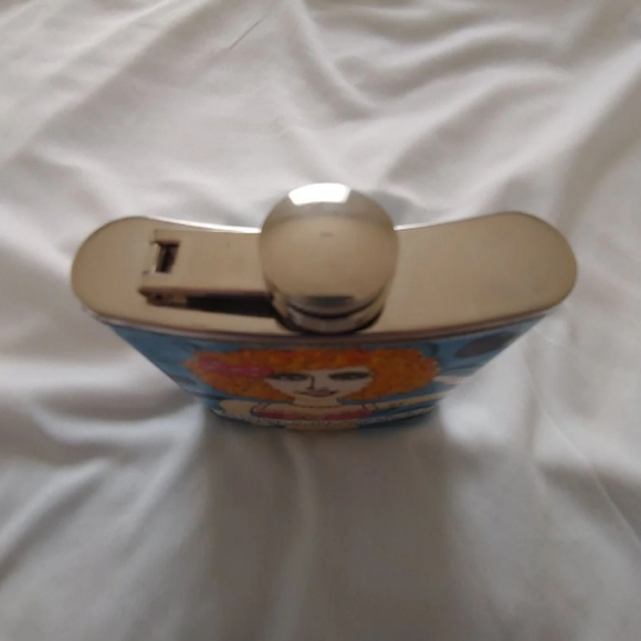 Vintage Leather Wrapped Flask - Picture 4 of 5